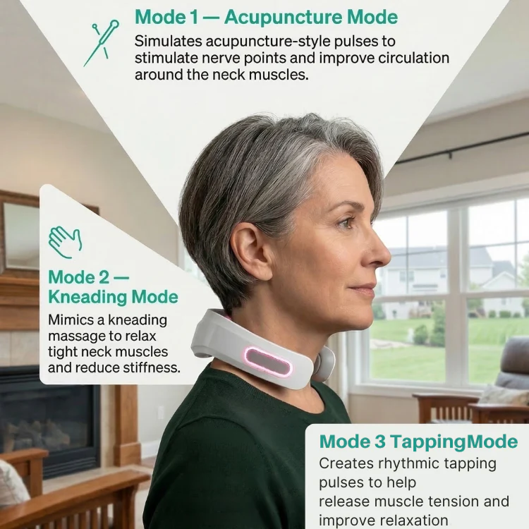 RELIORA NeckEase™ | Wearable EMS Neck & Shoulder Massager