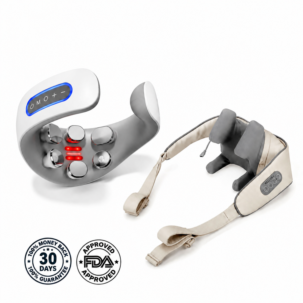 NeckEase massager with shoulder massager